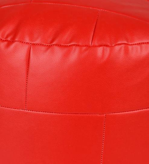 Solid Wooden Frame Leatherette Ottoman -