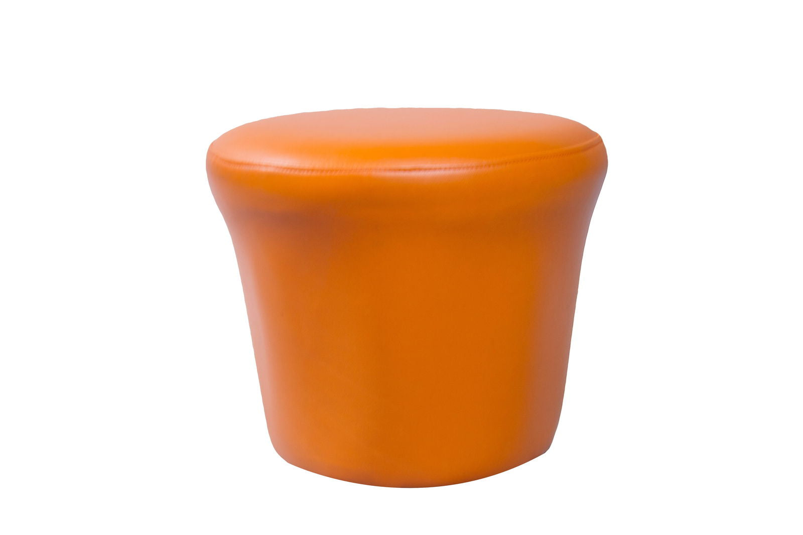 Solid Wooden Frame Leatherette Pouffe -