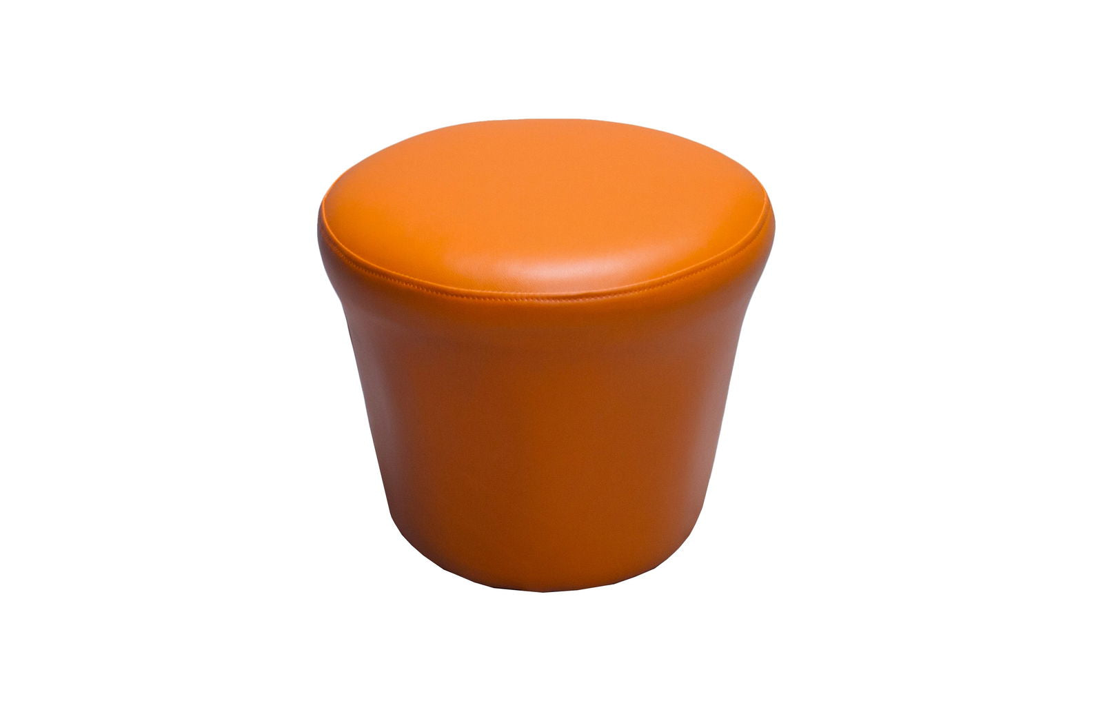 Solid Wooden Frame Leatherette Pouffe -