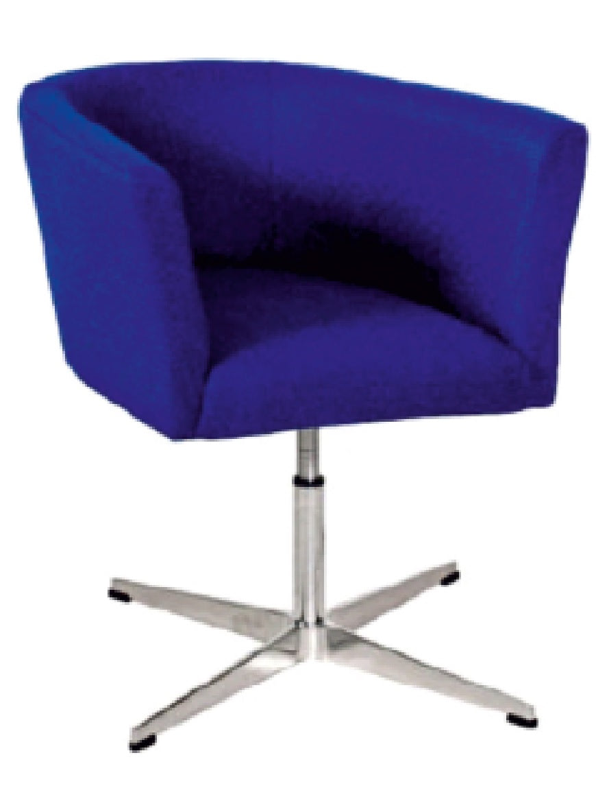 Velvet Seat with Chrome Base Lounge Chair