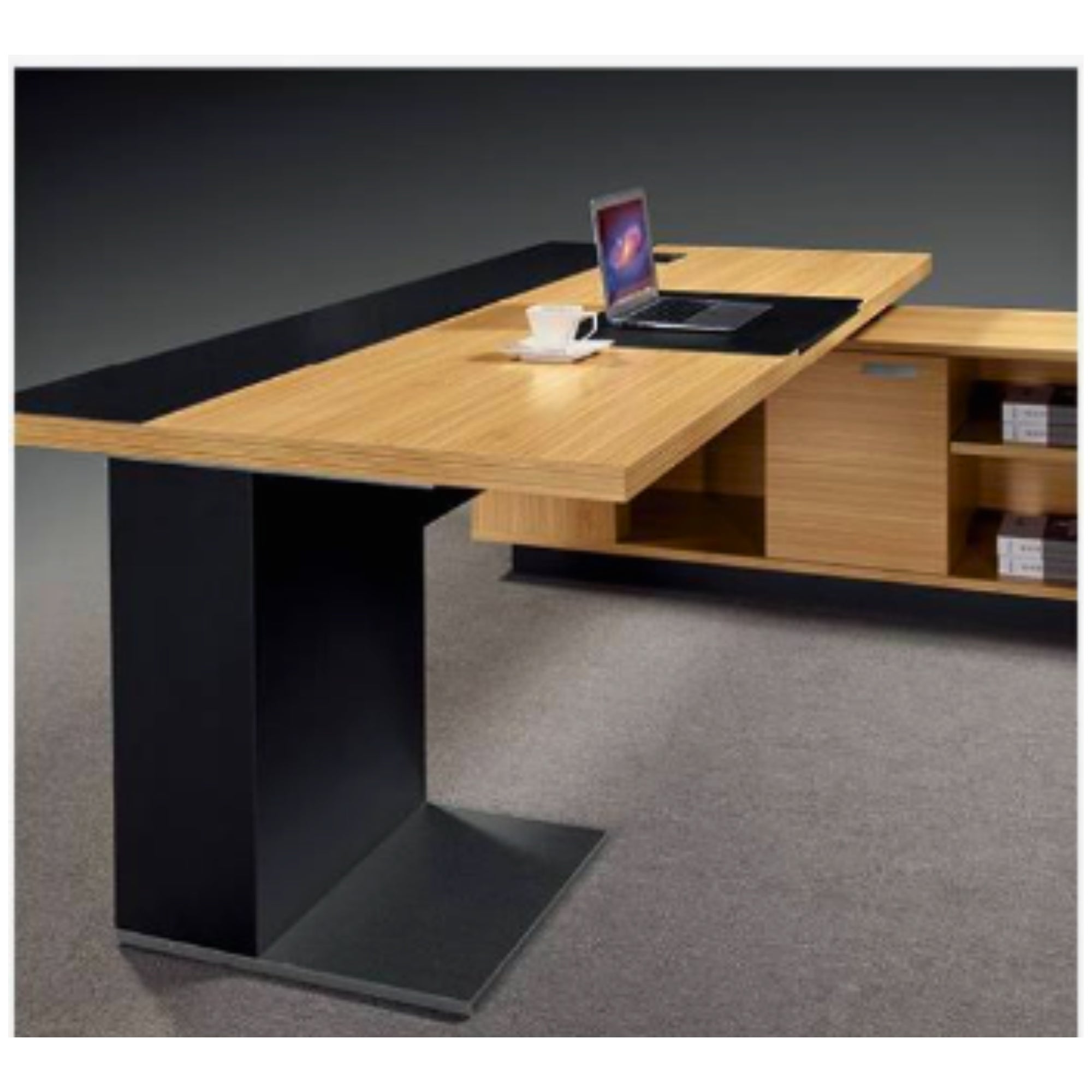 Executive Table with Drawer Pedestal & Openable shutter