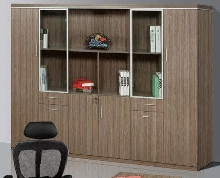 Home or Office Premium File Storage and Back Unit for office, Cabinets and Cupboard in Light Brown Color- 121433144