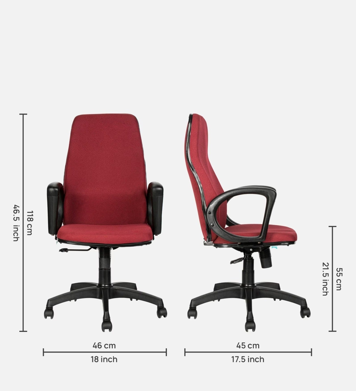 High Back Executive Office Chair with Nylon Base