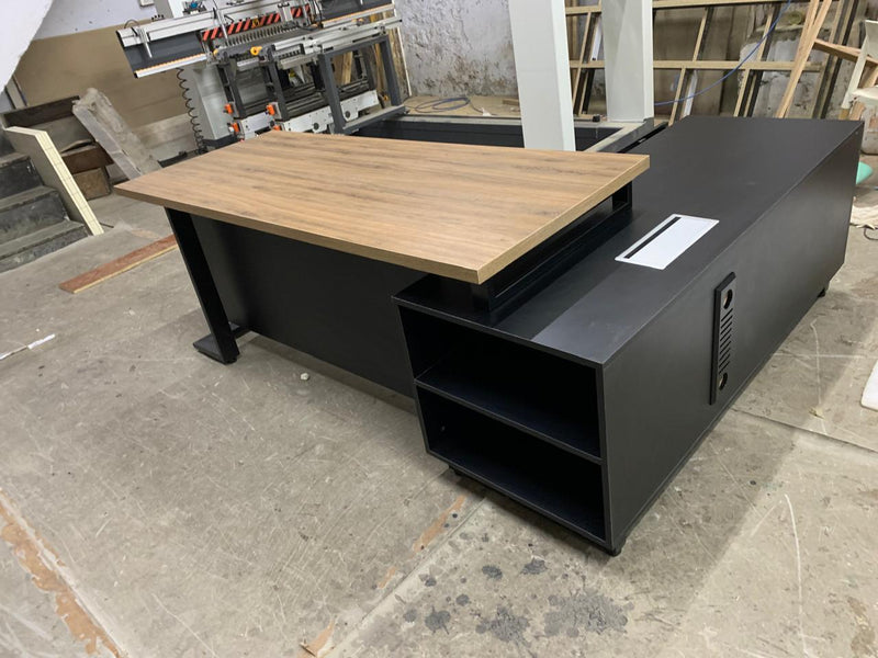 Director Table with 2 Drawer Design with Open Space and Openable Shutter