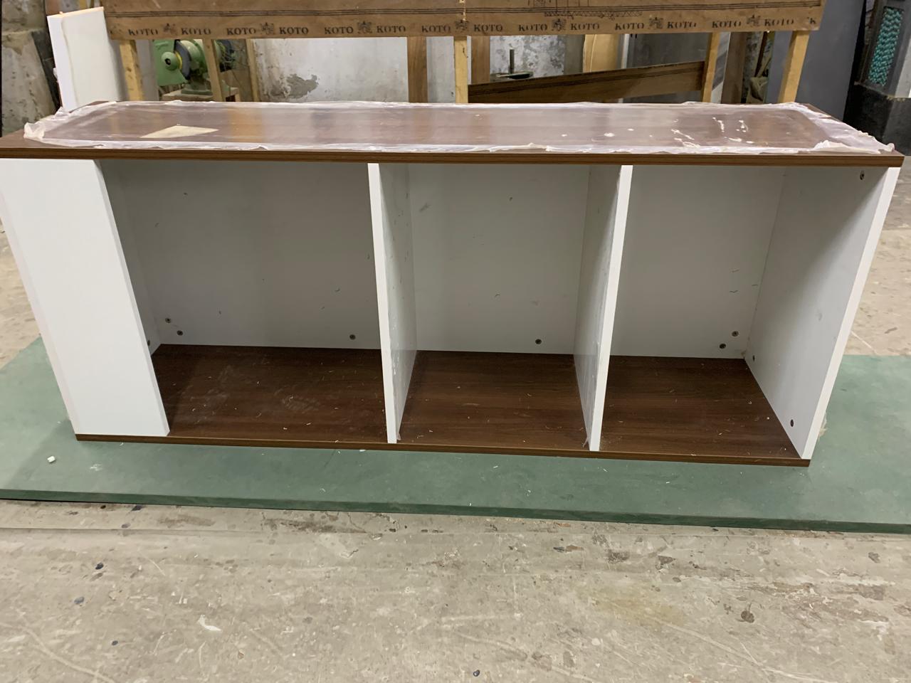 Director Table in Prelaminated Particle Board 3 Drawers and Open Space.