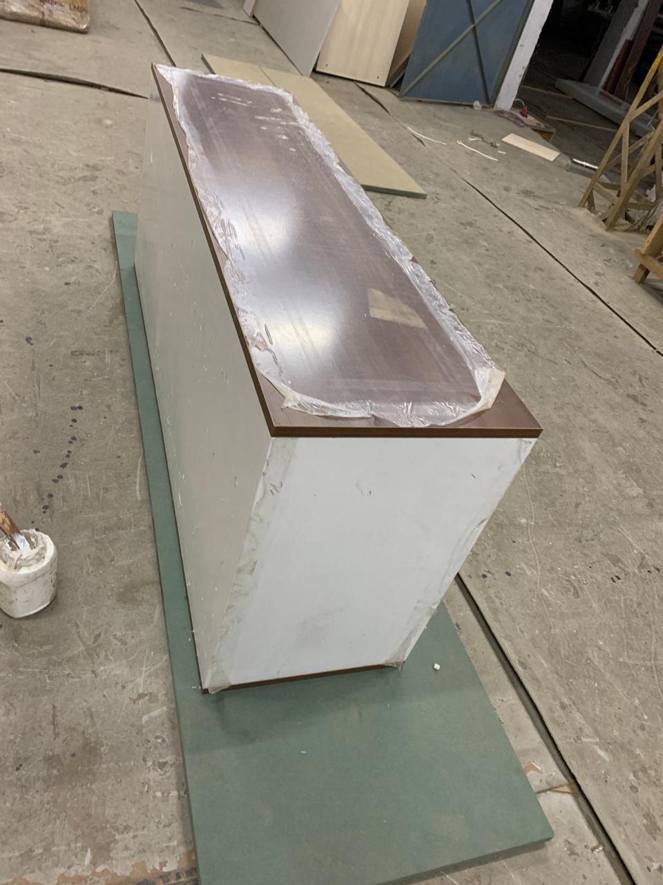 Director Table in Prelaminated Particle Board 3 Drawers and Open Space.