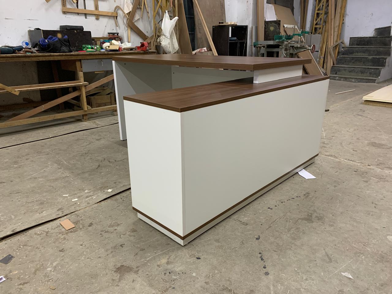 Director Table in Prelaminated Particle Board 3 Drawers and Open Space.