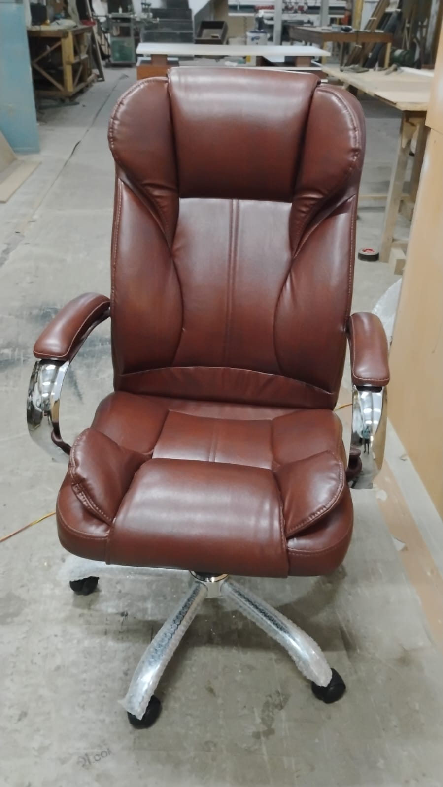 High Back Director Chair with Chrome Base