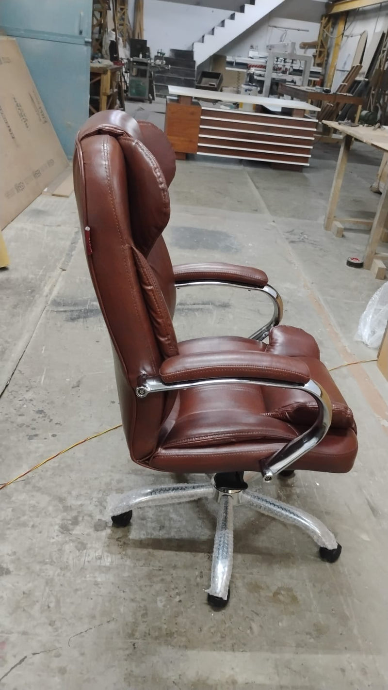 High Back Director Chair with Chrome Base