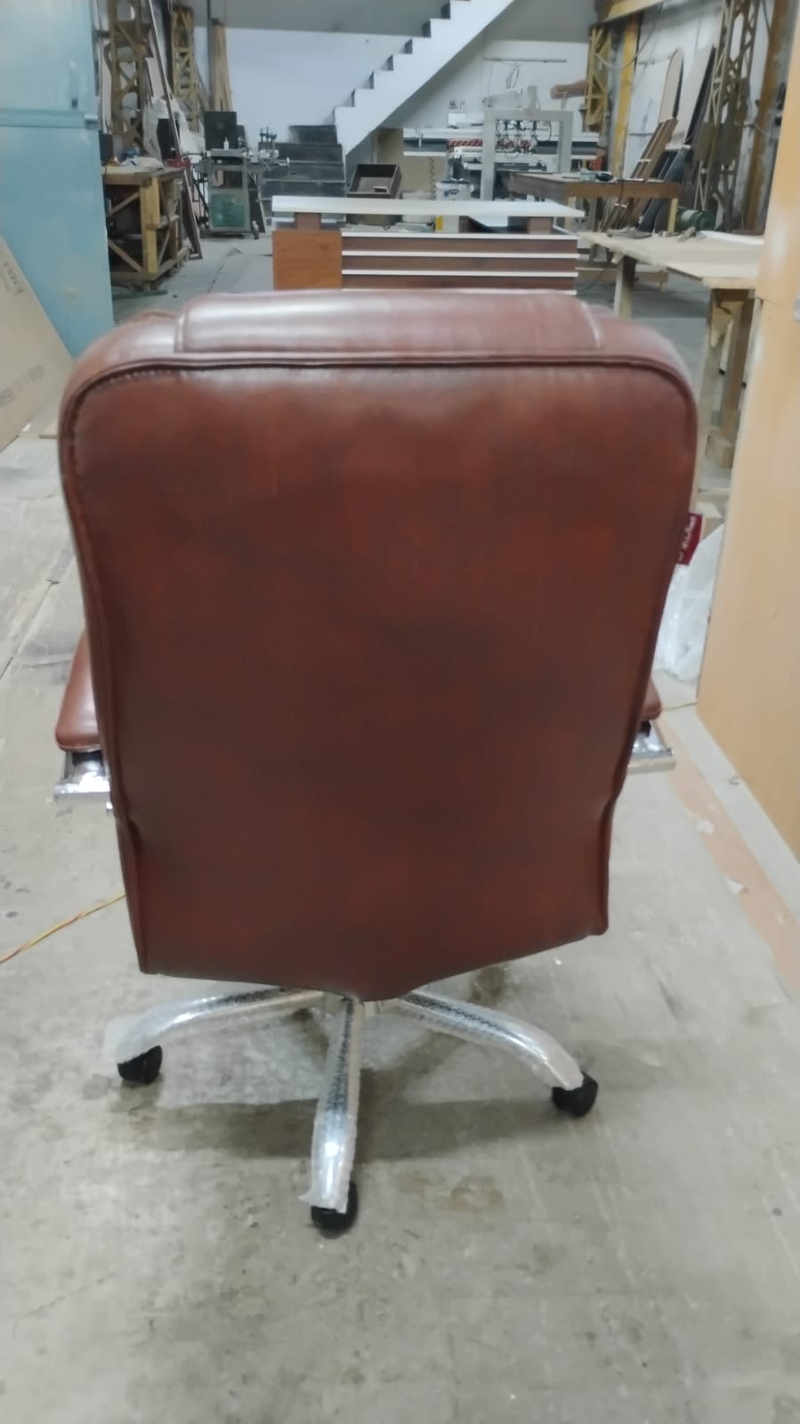 High Back Director Chair with Chrome Base