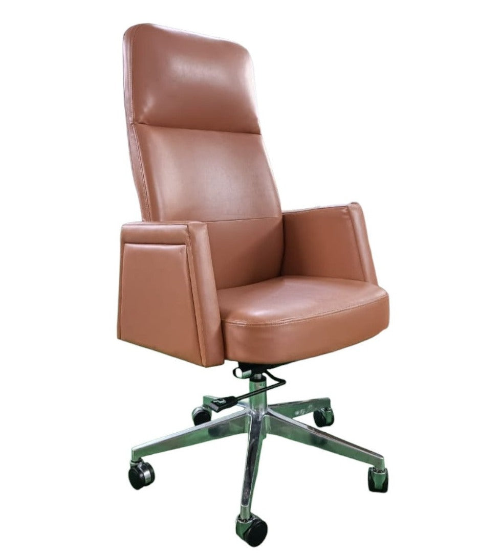 Director Chair in High Back with Chrome Base