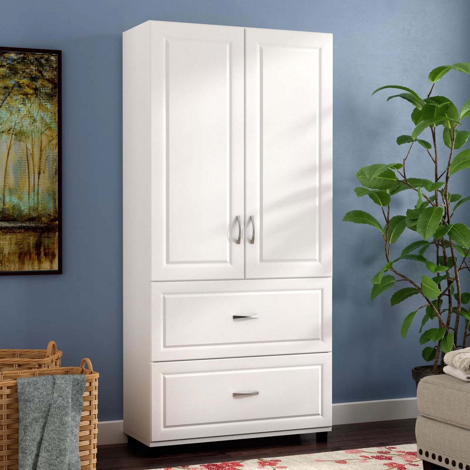 Wooden 2 Door Wardrobe -