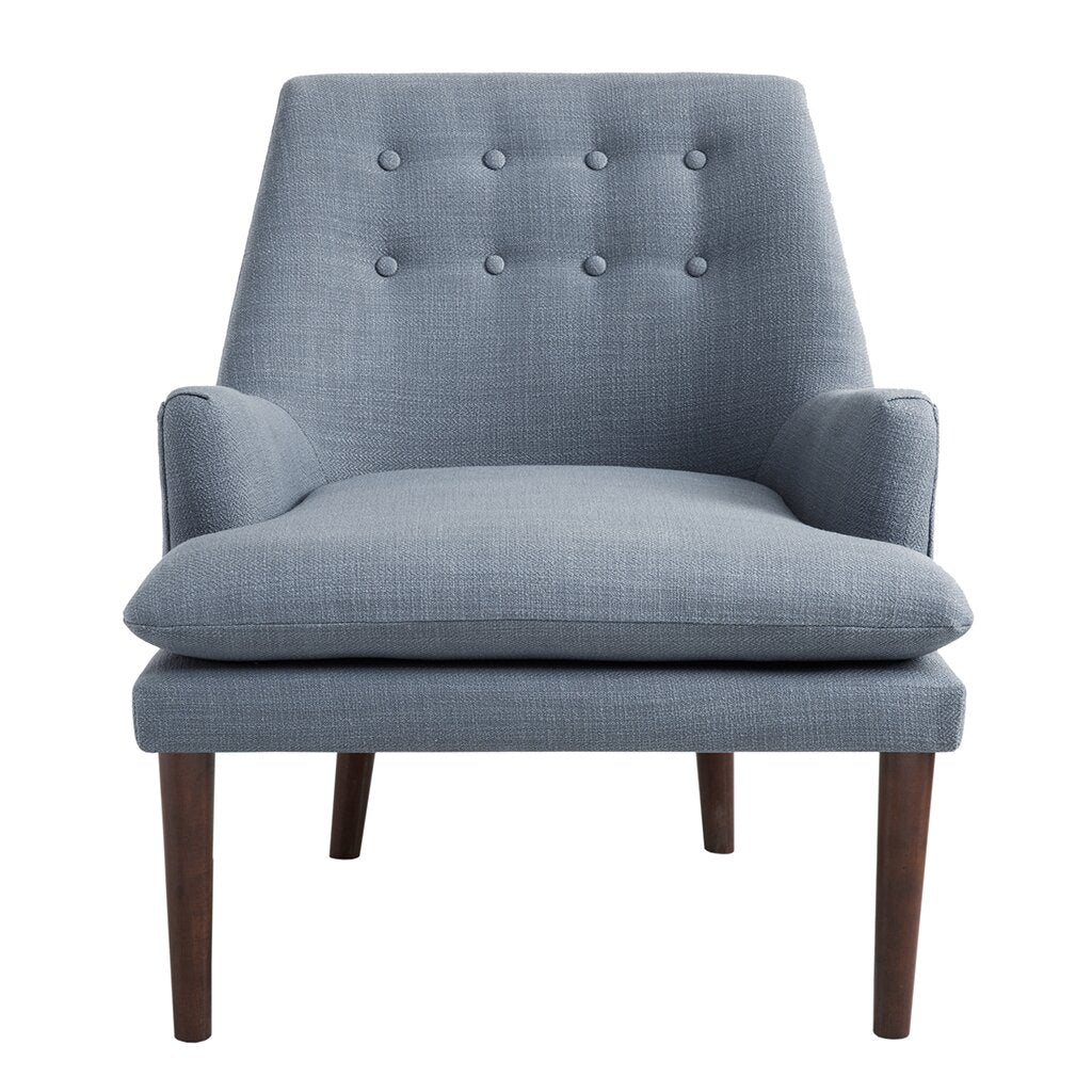 Wooden Accent Tufted Lounge Chair -