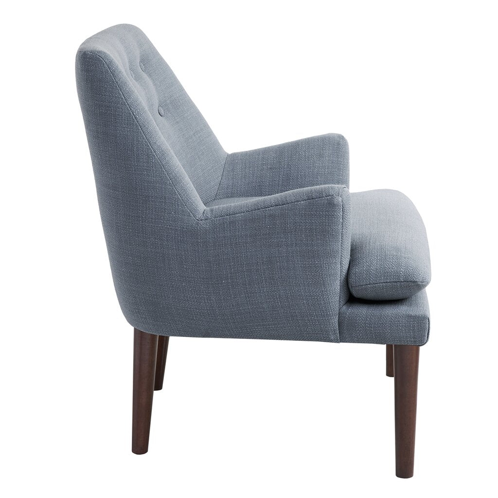 Wooden Accent Tufted Lounge Chair -