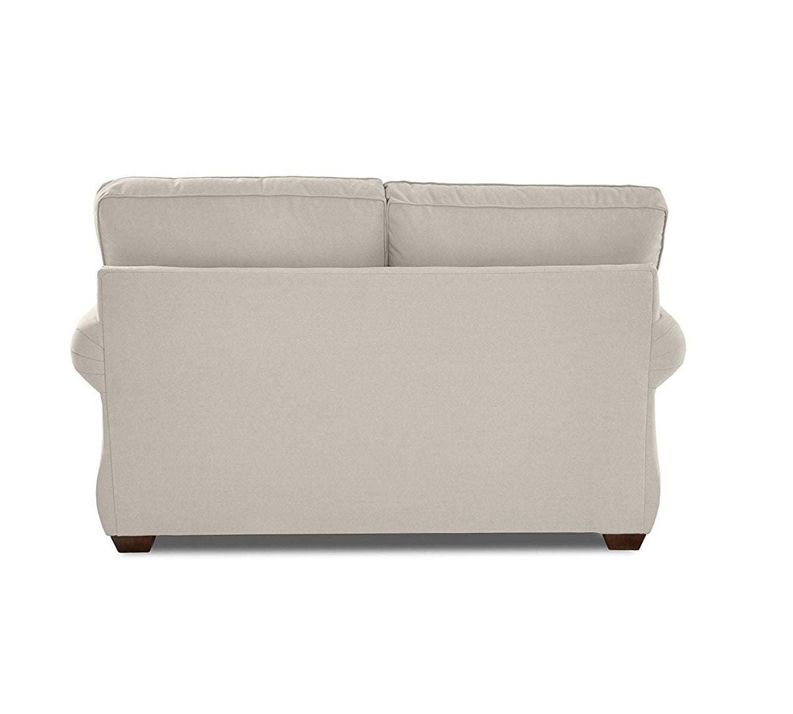 Wooden Base Leatherette Sofa -