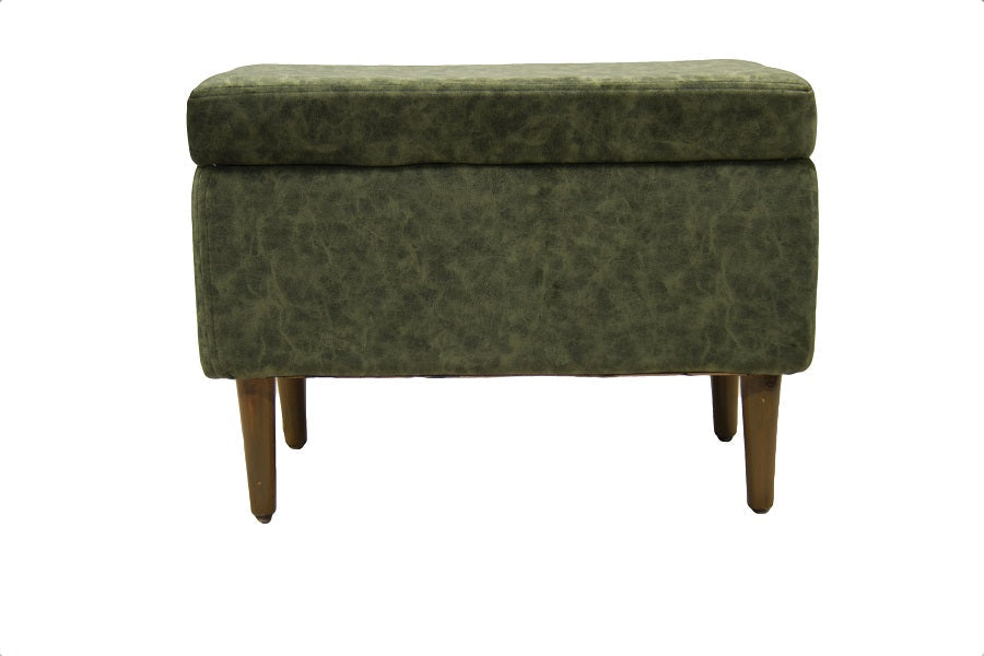 Wooden Frame Fabric Ottoman -