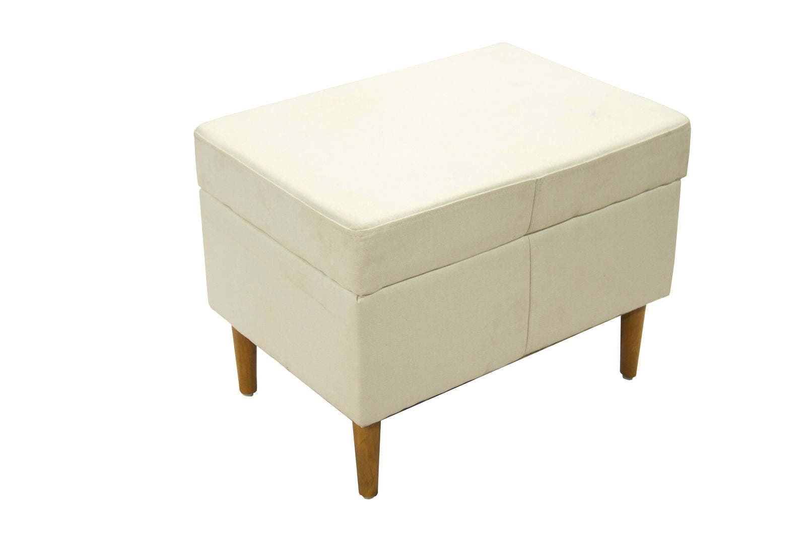 Wooden Frame Fabric Ottoman -