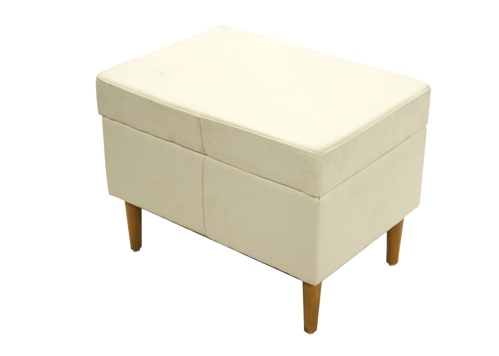 Wooden Frame Fabric Ottoman -