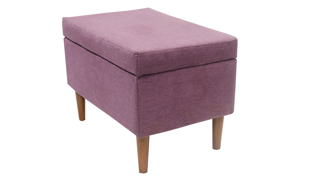 Wooden Frame Fabric Ottoman -