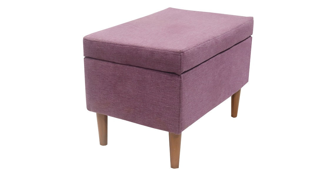 Wooden Frame Fabric Ottoman -