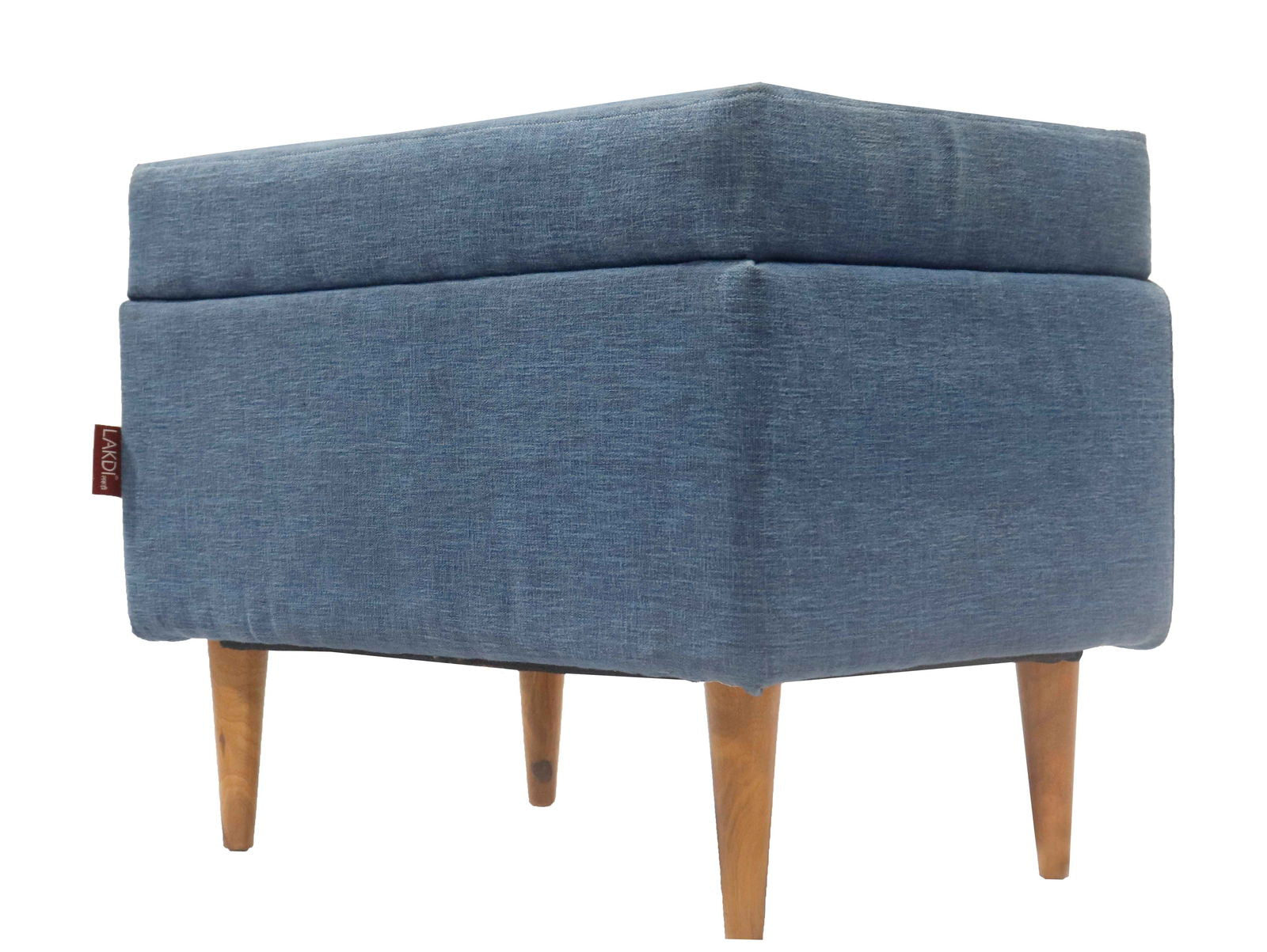 Wooden Frame Fabric Ottoman -