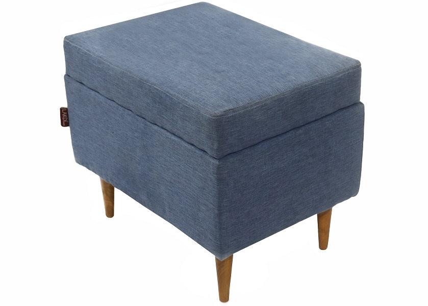 Wooden Frame Fabric Ottoman -