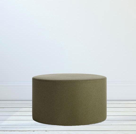 Wooden Frame Fabric Ottoman -