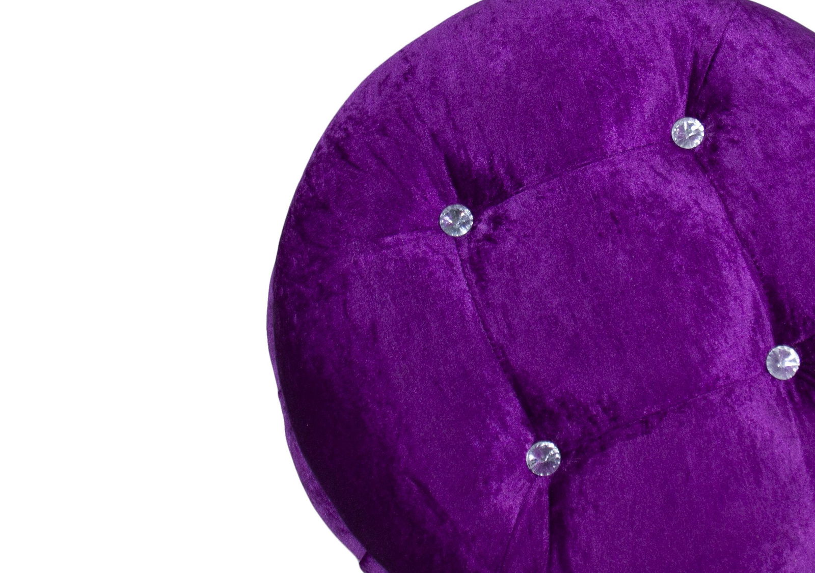 Wooden Frame Velvet Pouffe -