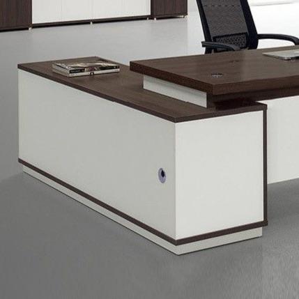 Director Table Dual Color in Pre & Post Laminated Particle/Plywood Board with 3 Drawers and Open Space.