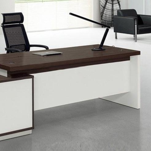 Director Table Dual Color in Pre & Post Laminated Particle/Plywood Board with 3 Drawers and Open Space.