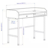 Office Study Table made from Particle board and Paper foil with 2 shelf includes one open book shelf