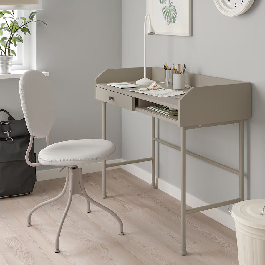 Office Study Table made from Particle board and Paper foil with 2 shelf includes one open book shelf