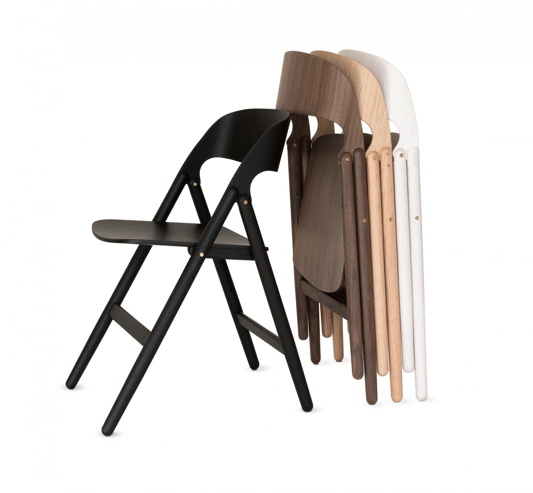 Solid Wood with Polish Foldable Dining Chair