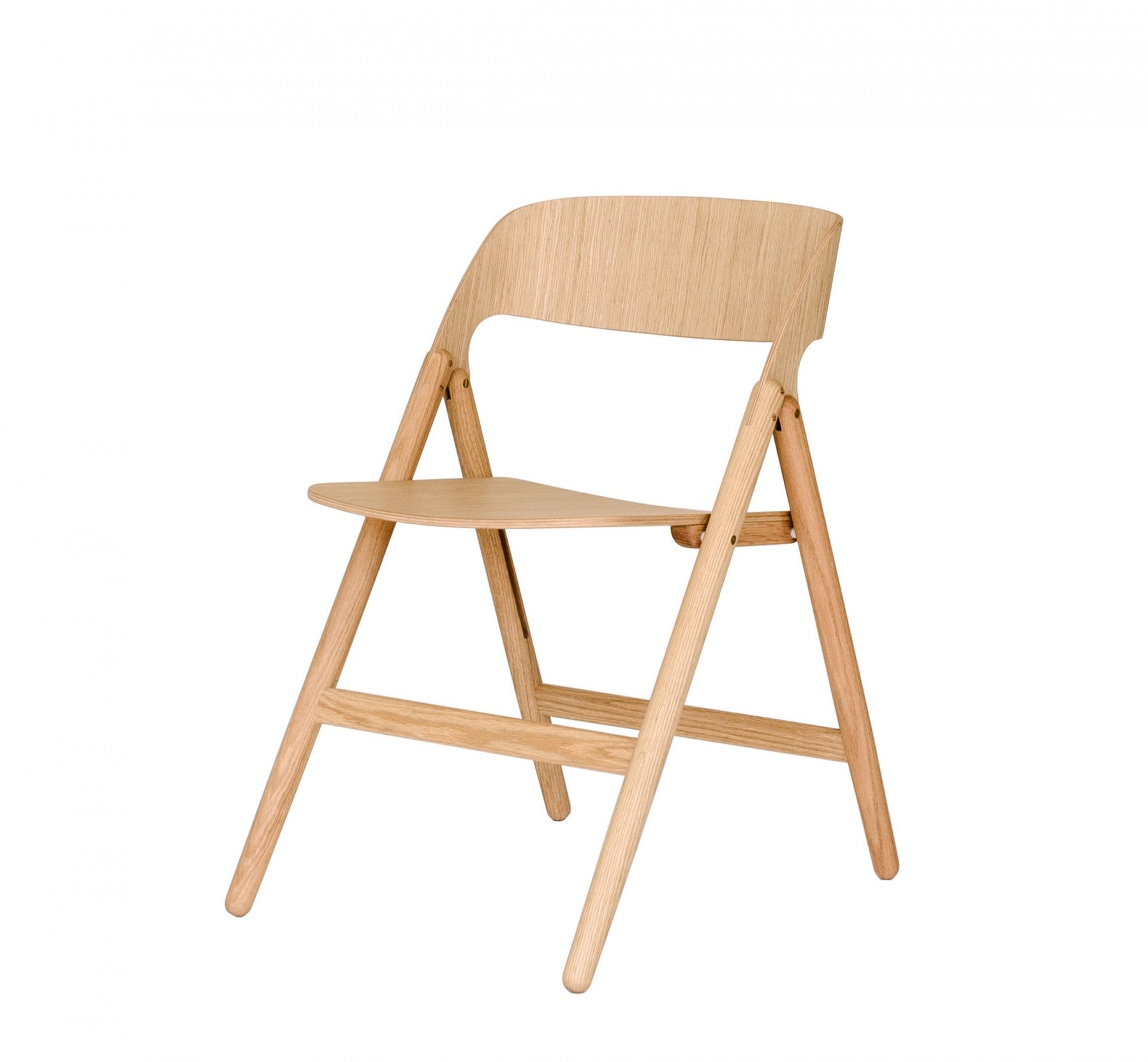 Solid Wood with Polish Foldable Dining Chair