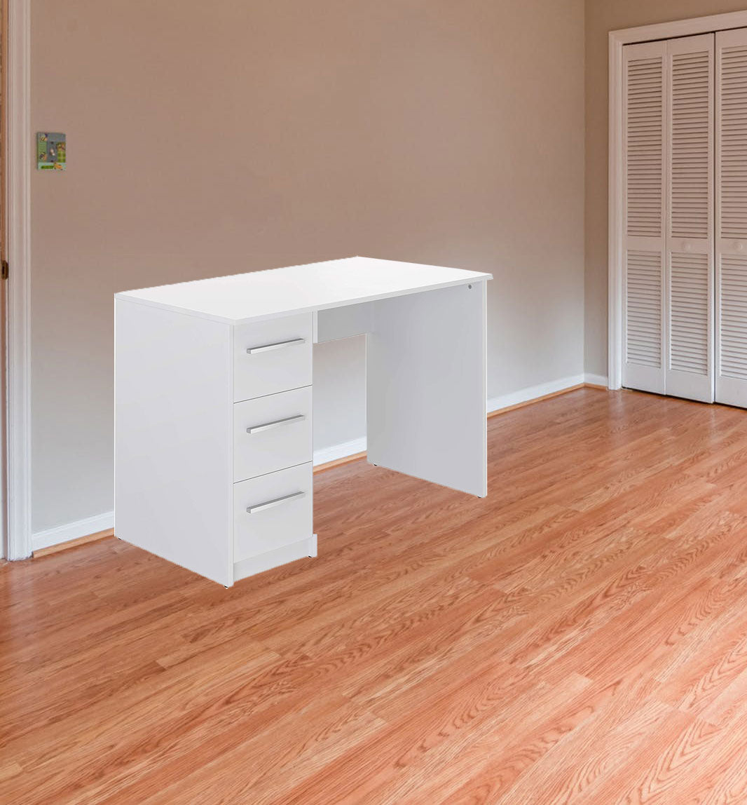 White Study Table & Computer Desk with Drawer