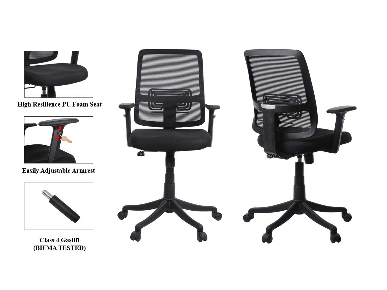 Medium Back Executive Chair with Nylon Base