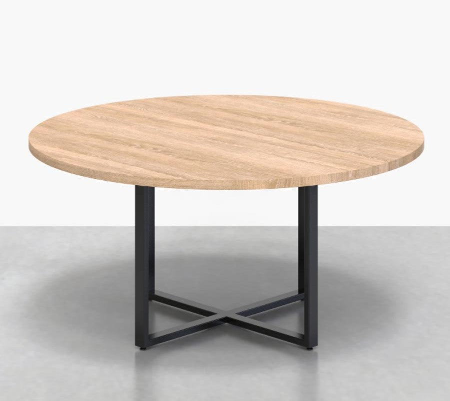 Conference 4 Seater Small Table in Pre-laminated with Metal Base