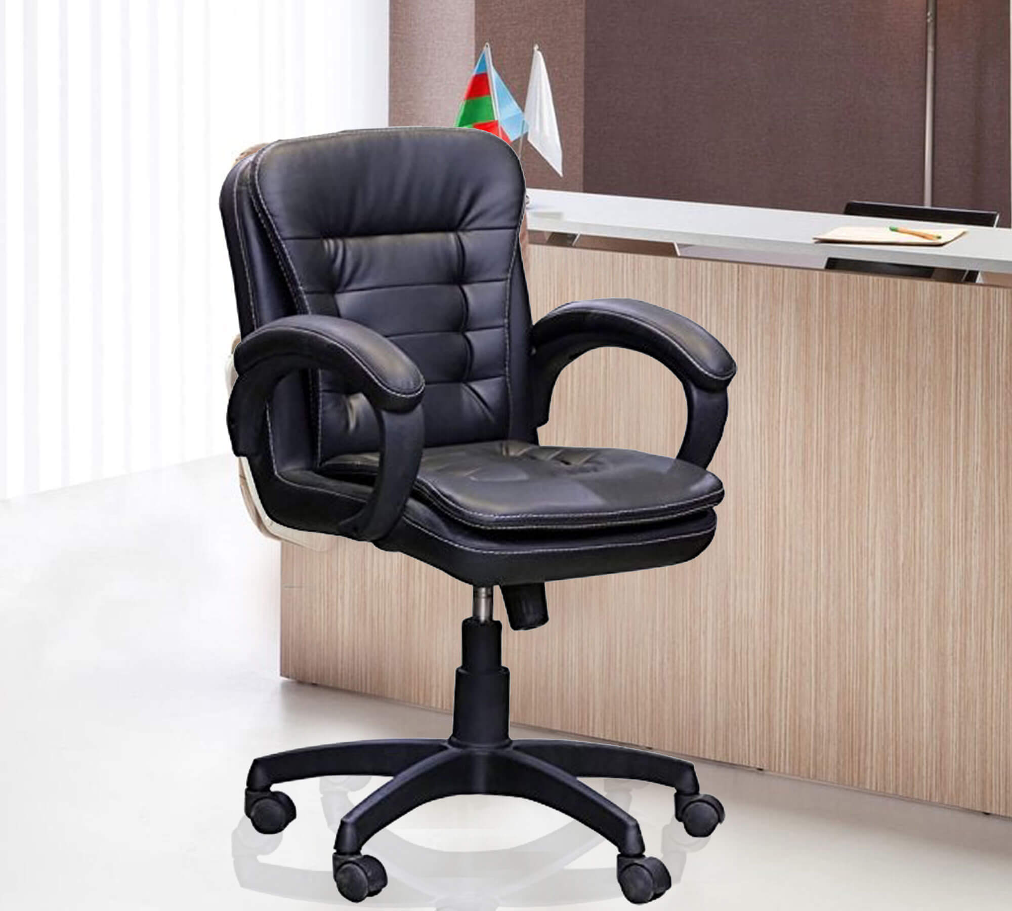 Medium Back Office Executive Chair with Nylon Wheels Base