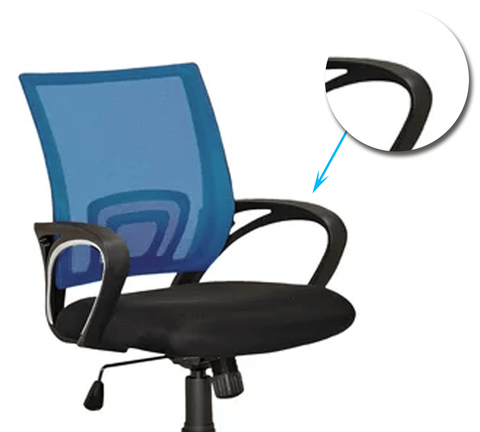 Medium Back Office Executive Mesh Chair with Nylon Wheels Base