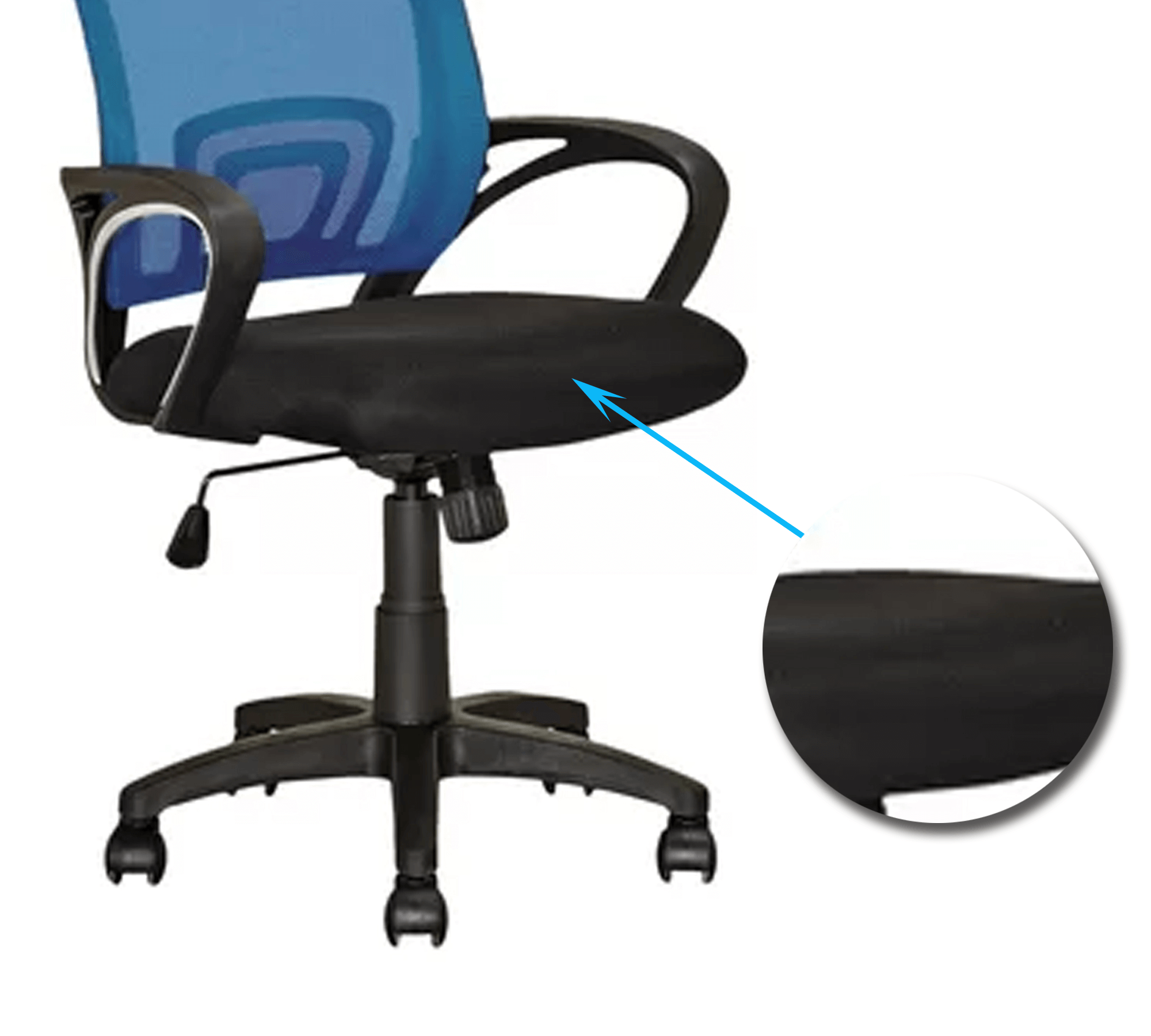 Medium Back Office Executive Mesh Chair with Nylon Wheels Base