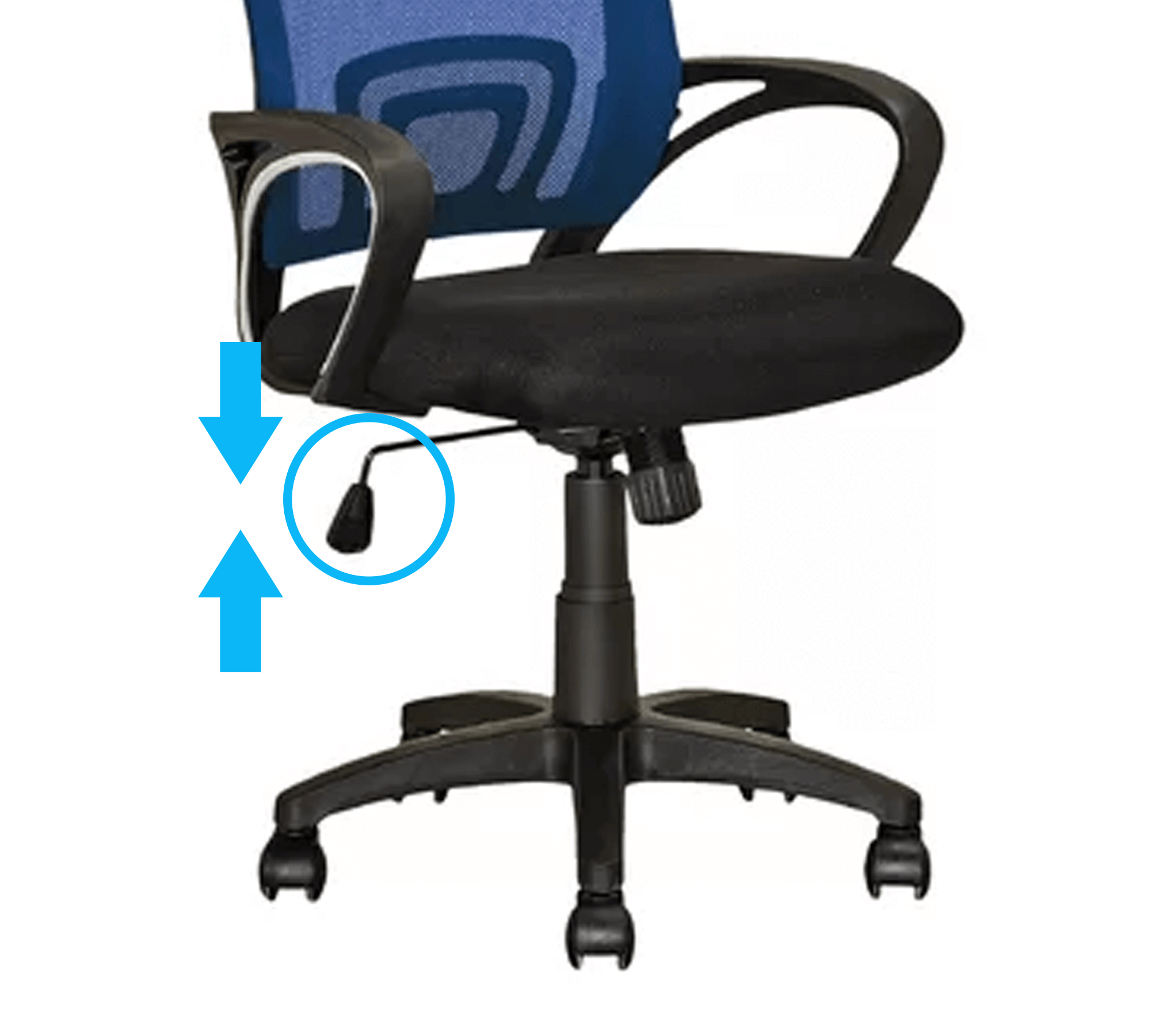 Medium Back Office Executive Mesh Chair with Nylon Wheels Base