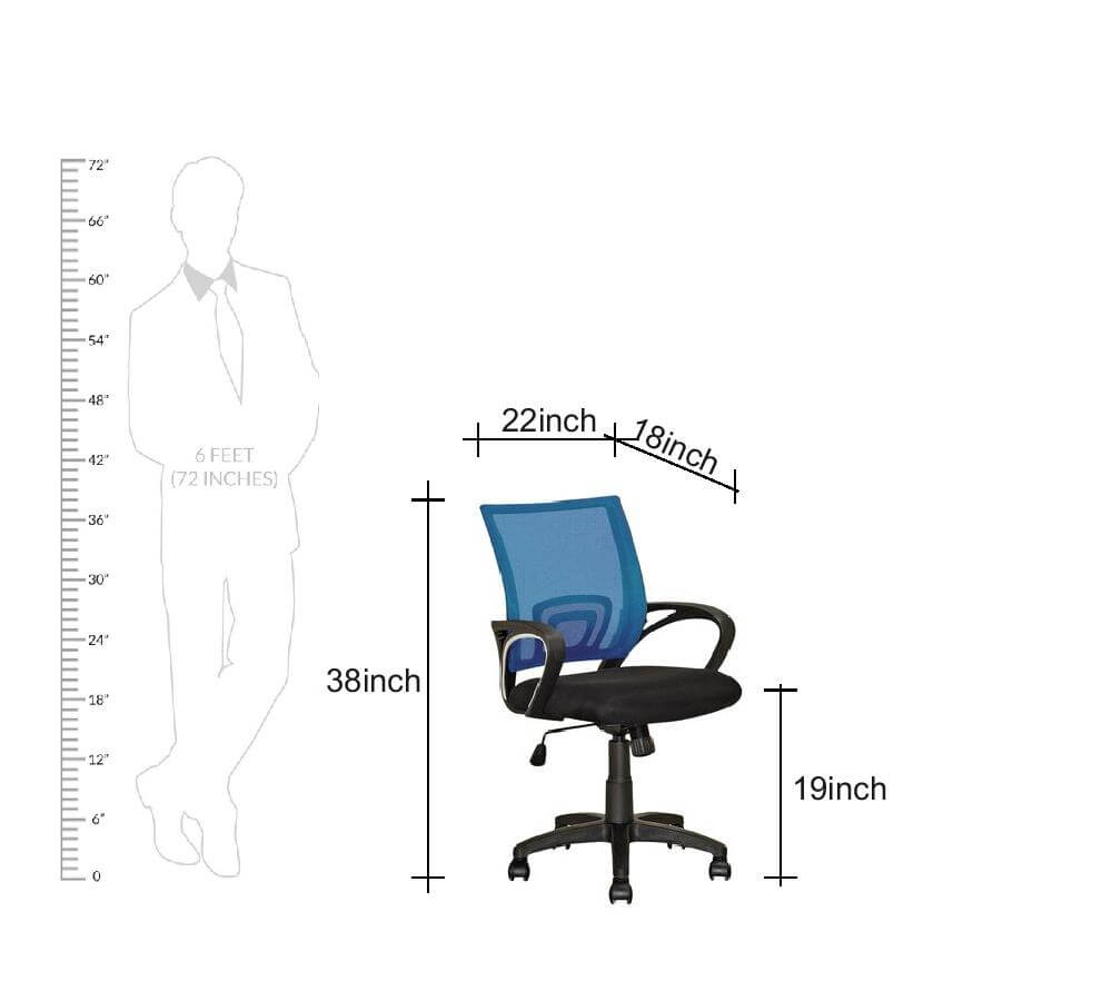 Medium Back Office Executive Mesh Chair with Nylon Wheels Base