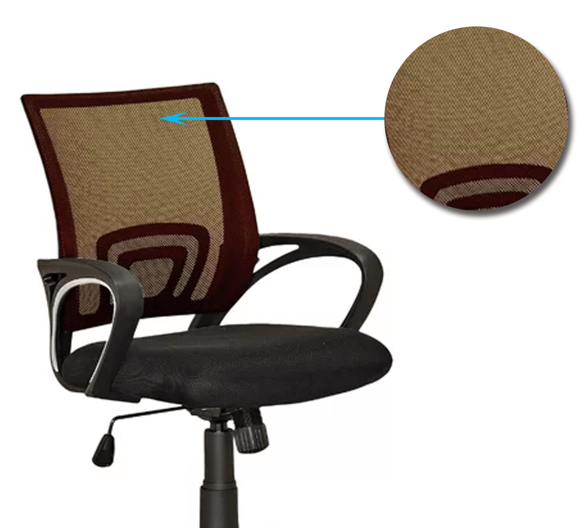 Medium Back Office Executive Mesh Chair with Nylon Wheels Base