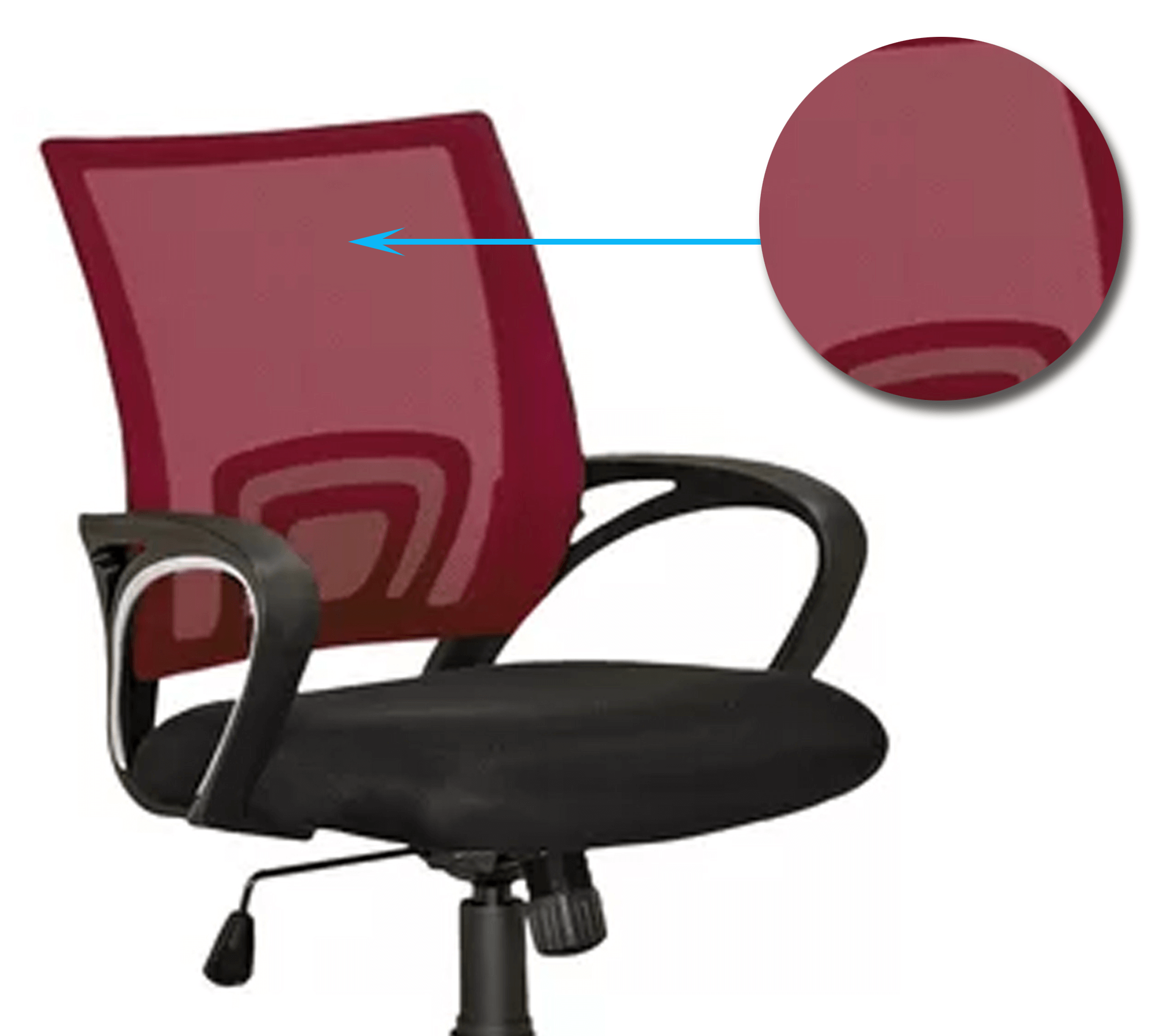 Medium Back Office Executive Mesh Chair with Nylon Wheels Base