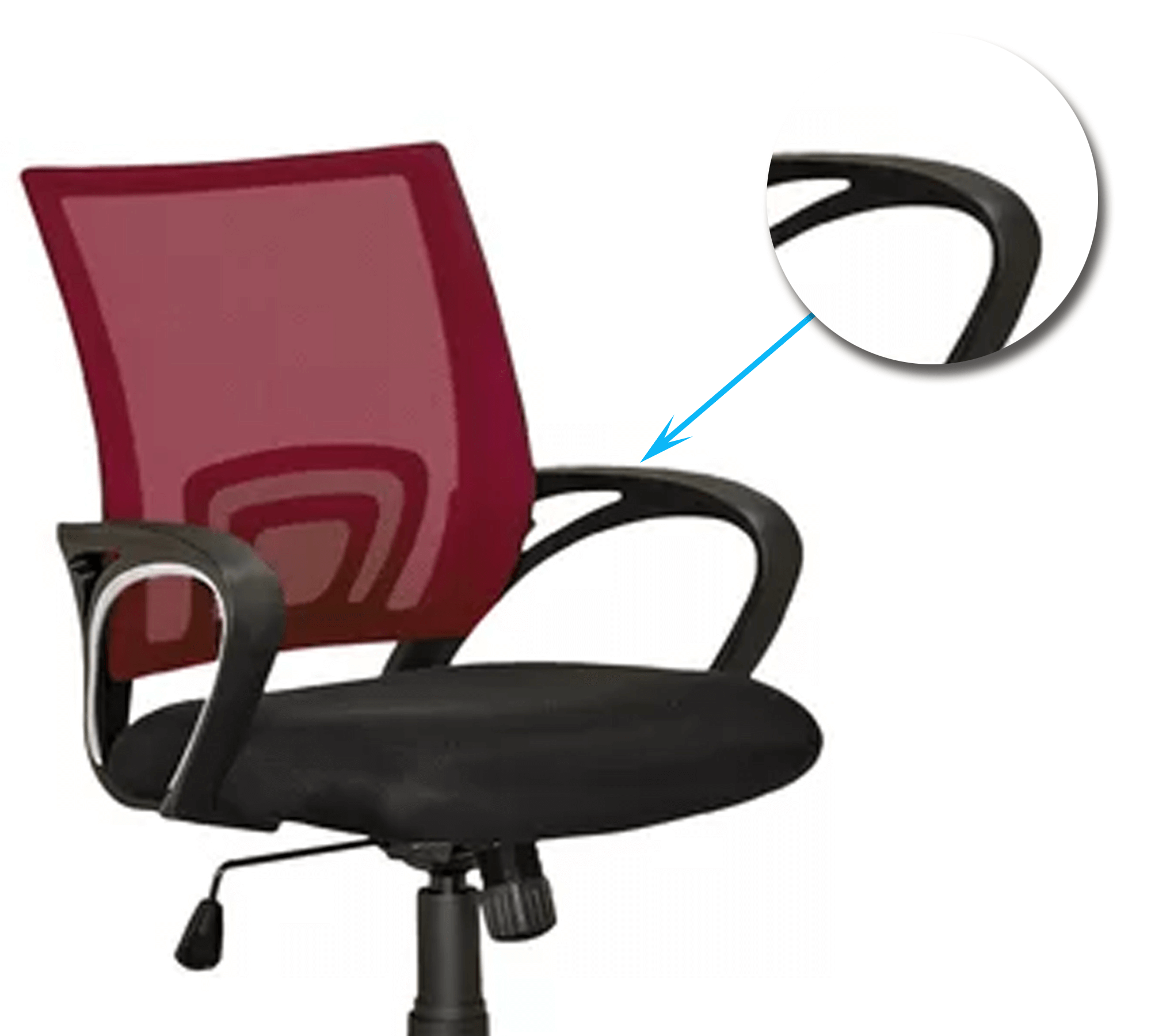 Medium Back Office Executive Mesh Chair with Nylon Wheels Base