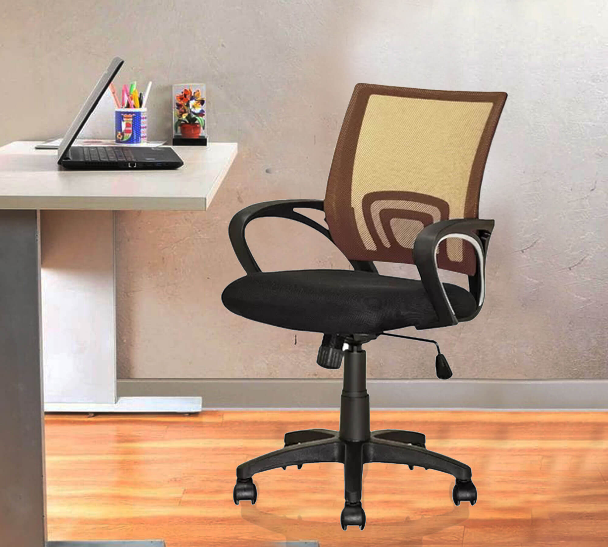 Medium Back Office Executive Mesh Chair with Nylon Wheels Base