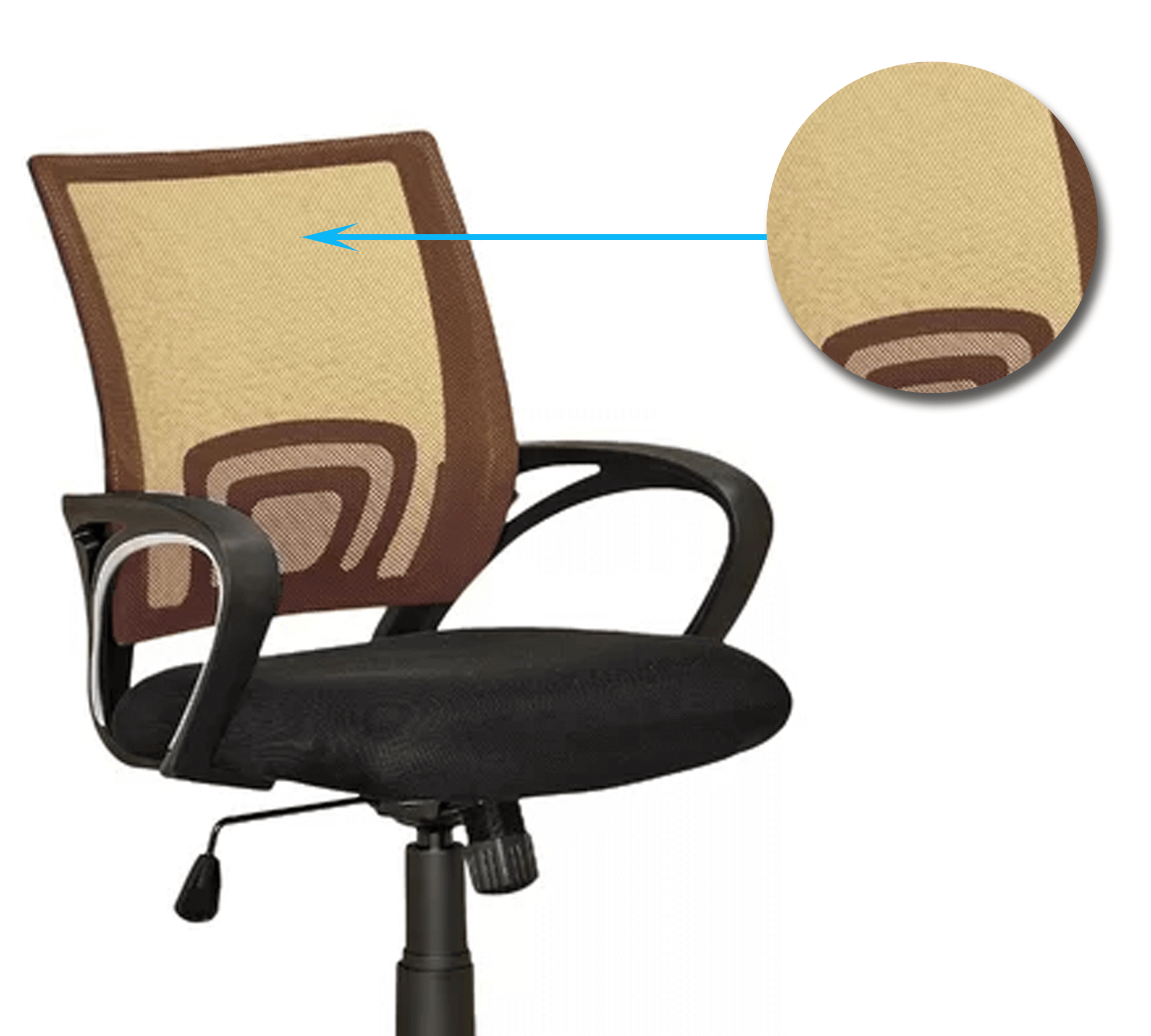 Medium Back Office Executive Mesh Chair with Nylon Wheels Base