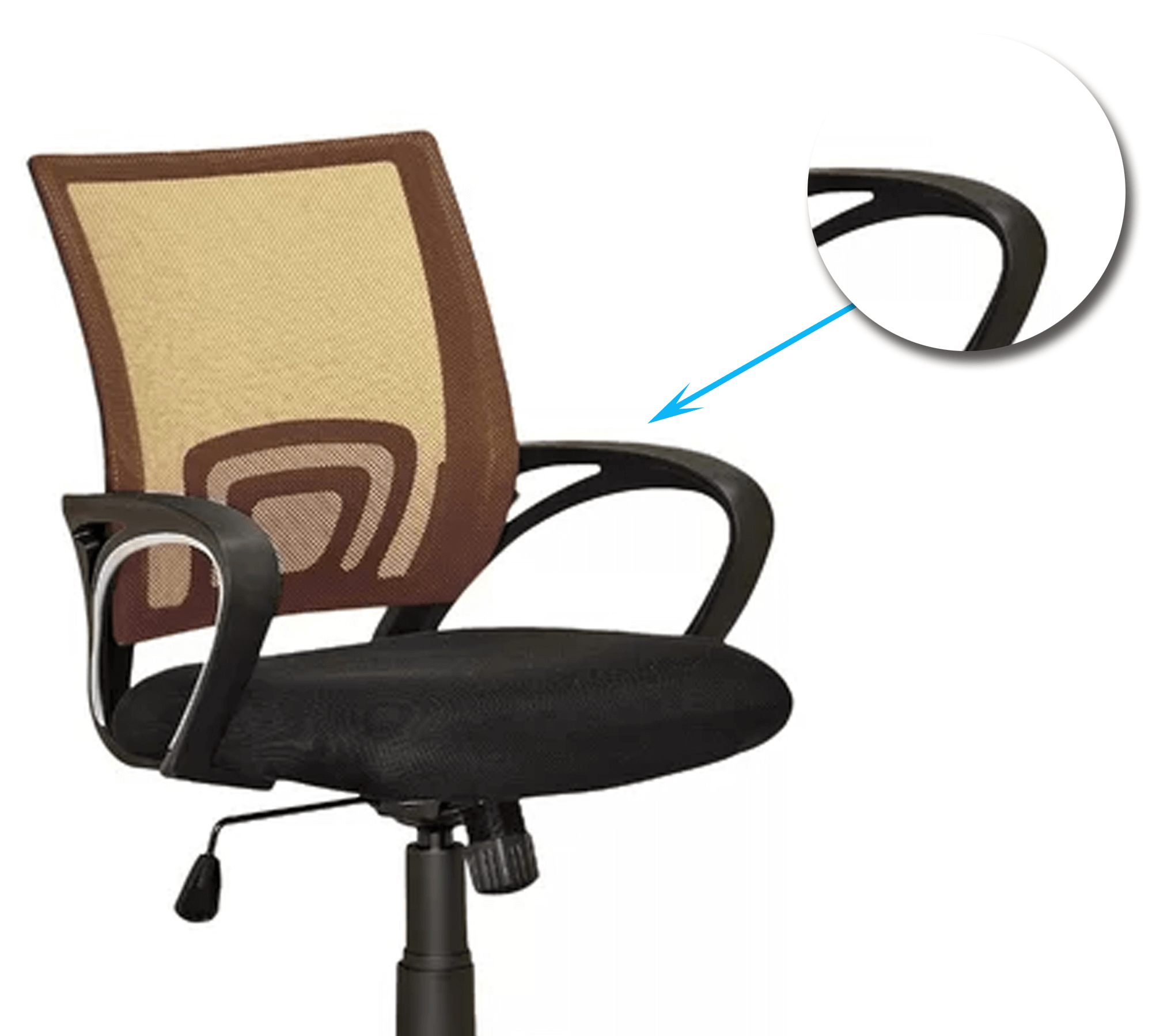 Medium Back Office Executive Mesh Chair with Nylon Wheels Base