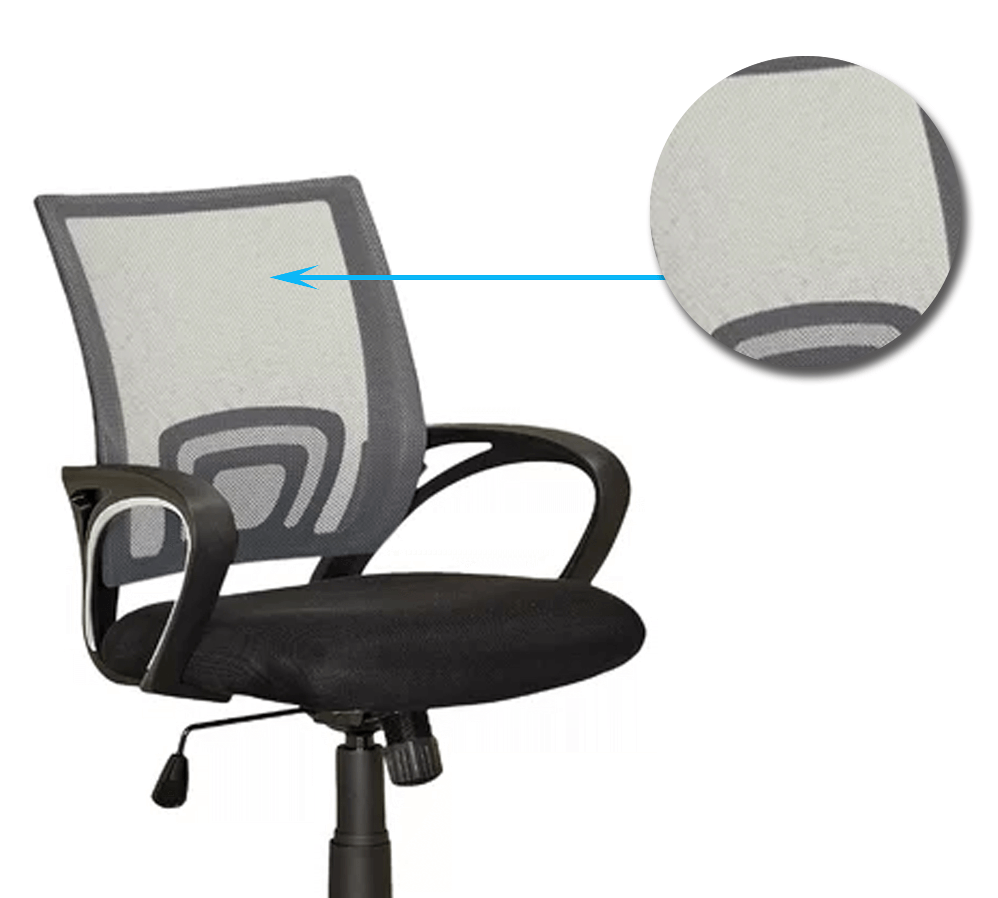 Medium Back Office Executive Mesh Chair with Nylon Wheels Base