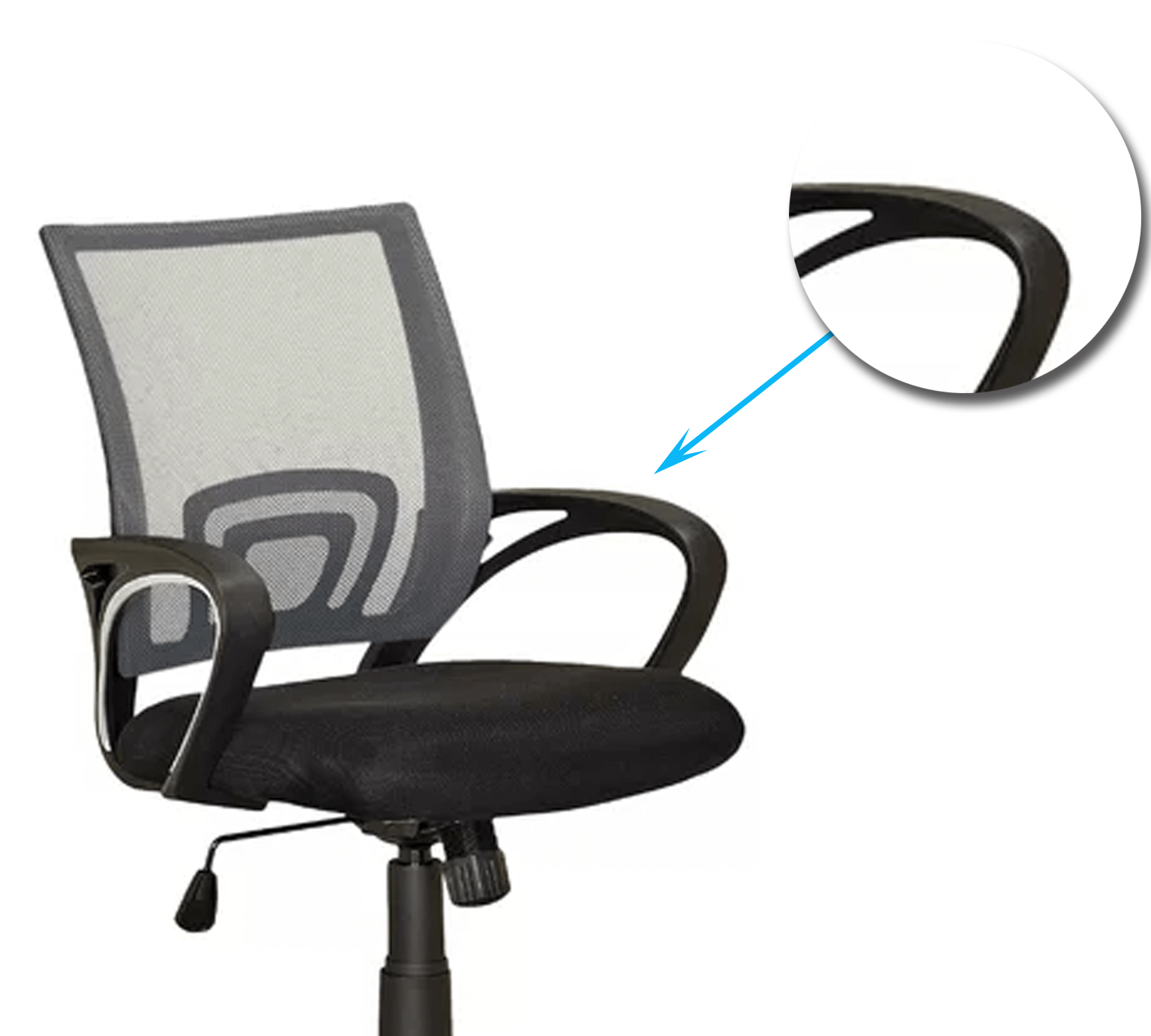 Medium Back Office Executive Mesh Chair with Nylon Wheels Base